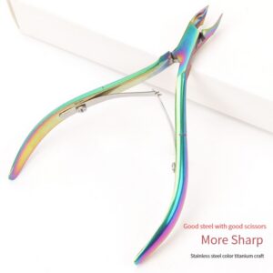 d4e4dc288b39f206 Cuticle Nipper Clipper 1 Pcs Colorful Scissor Plier Dead Skin Remover Clear Nail Art Tool for Beauty Salon