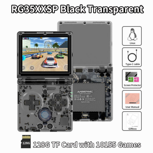 d4e54a25f8fe8225 ANBERNIC RG35XXSP Retro Flip Handheld Console 3.5" IPS Screen ux H700 Video Game Player Support Streaming WIFI Bluetooth