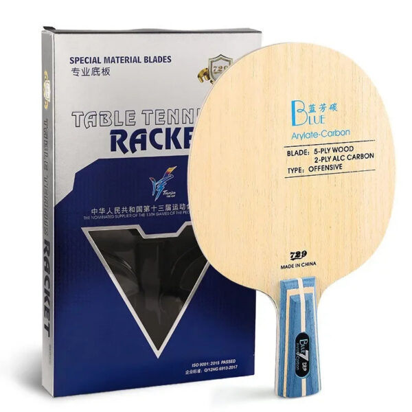 d4f14349b8970bdb Original 729 Friendship Yellow ALC Table Tennis Blade 5 Wood 2 Arylate Carbon Professional Ping Pong Blade Blue ALC Offensive