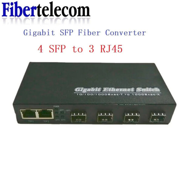 d4f6696874ae2bc8 Gigabit SFP Media converter SFP to 1/2/4/8 RJ45, 100/1000M fast Ethernet transceiver module, IP camera Fibre Channel switch
