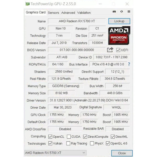 d50edbc1f5da8470 MOUGOL NEW AMD Radeon RX5700XT 8GB Graphics GDDR6 Memory PCIE4.0x16 DPx3 256Bit Gaming Video Card for Desktop Computer