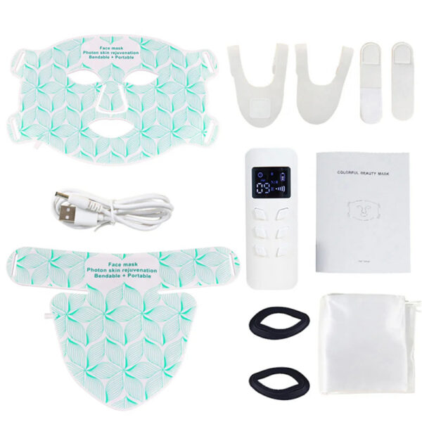 d51915d3374058da LED 8 Colors Face Mask and Neck Red Light Near Infrared Therapy Anti Aging Wrinkle Acne Pore Oil Control Skin Tighten Whiten