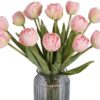 d51f0251e9ce9835 IPOPU Real Touch Purple Tulips 24PCS Artificial Flowers for Decoraion Fake Tulips Light Purple Flowers Floral Arrangements Artificial Faux Tulips Decor for Table Home Kitchen Decor (Light Purple)