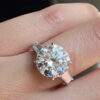 d52d3ecef453cd42 Original Sier Square ring Asscher Cut Simulated Diamond Wedding Engagement tail Women topaz Rings finger Fine Jewelry