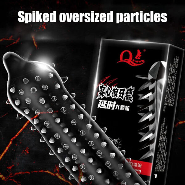 d5350d35e97f5a53 6PCS/Box Female G-spot Vaginal Stimulation Condoms Adult Sex Products Extra Sensitive Penis Sleeve Ribbed Dotted Spike Condom