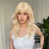 Brown Blonde Ombre Natural Hair Long Wavy With Dark Roots Synthetic Wig for Women Heat Resistant Coaplay Wigs