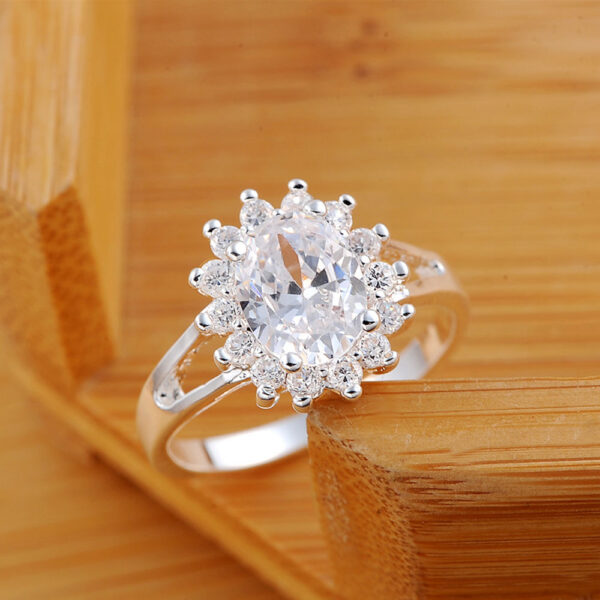 d544e32fc6b90f76 Popular brands Sterling Sier crystal flower moissanite diamond Rings For Women Fashion Wedding Party Gifts Jewelry