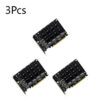 d54c08179d0deb53 4 Port M.2 NVME SSD To PCIE X16 Adapter Converter Support 2230/2242/2260/2280 Host Controller Expansion Card LED Indicator