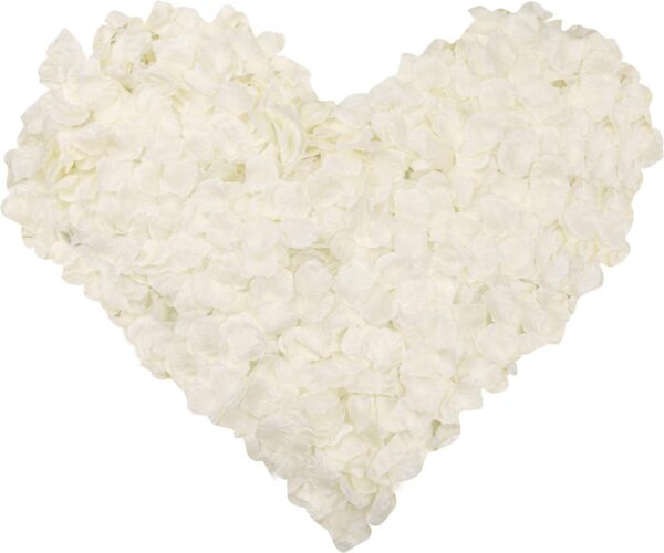 Red Rose Petals Decorations Set, 1000 Pieces Artificial Rose Petals with 3Pcs Romantic Banner, Rose Petals for Romantic Night for Her Set, Special Night Party Decor for Home, Wedding, Anniversary