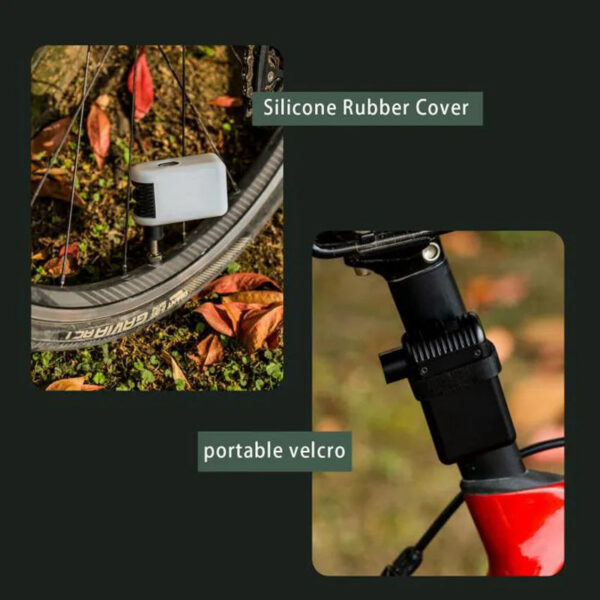 Rrskit 100PSI Portable Pocket Bike Pump Electric Air Pump Rechargeable Compressor Tire Inflator For Bicycle Pump