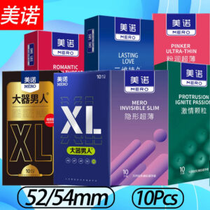 Hyaluronic Acid Condom Ultra Thin Large Size 54mm Penis Sleeves10pcs Wolf Tooth Pellet Condom Delay for Men Safer Sex Toy