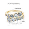 Anziw 3.26cttw Moissanite Wedding Rings Woman Sparkling Diamond Band 10 Stone Engagement Ring Sier Jewelry GRA Certificate