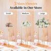d57925e51a564451 NUPTIO Flower Ball Arrangement Bouquet - 2 Pcs 9.5 inch Diameter Dusty Rose Fake Flowers Roses Balls for Centerpieces Tables - Artificial Rose Arrangements for Wedding Centerpiece Table Decorations