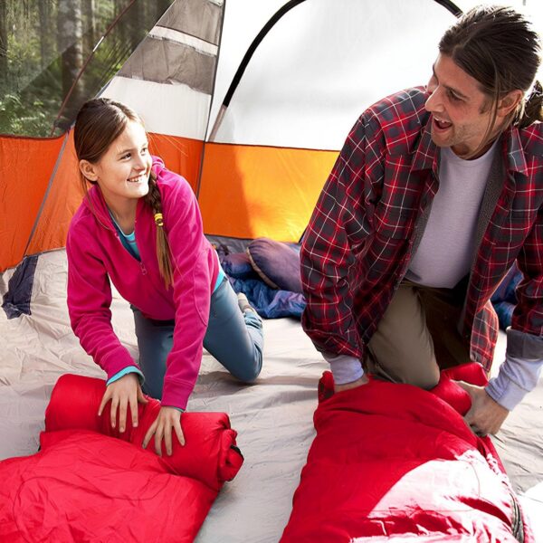 d57acbbcd039766f Holdfiturn Sleeping Bags for Adults, Backpacking Lightweight Waterproof Single Sleeping Bag, Rectangular Envelope Sleeping Bag, 3 Seasons of Camping Hiking and Outdoors for Adults & Kids Red