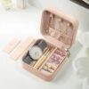 d57c7e97431b82e3 1PC Organizer Display Travel Zipper Case Boxes Earrings Necklace Ring Portable Jewelry Box Leather Storage