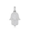 New Moissanite Iced Out Bling Hamsa Hands Pendants Necklaces S Sier Charm For Men Women Hip Hop Jewelry Passed Diamond Test