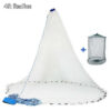 d588975ad7907e0b American Saltwater Fishing Cast Net for Bait Trap Fish 3/4/5/6/7/8/9/10ft Radius Casting Nets with Heavy Duty Zinc Sinker Weight