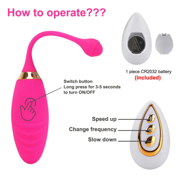 d58fe1ea4693a85b 10 Speeds Vibrating Egg Vaginal Ball Wireless Remote Jump Eggs Sex Toys Vibrator For Women Anal G-Spot Clitoris Stimulation
