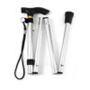 d59442ac334458b9 Hiking Camping Mountaineering Walking Stick Telescopic Baton Trekking Poles Folding Cane Crutches Pole Unisex