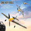 d595f2a719471f60 RC Plane P51 Mustang 2.4G Radio EPP Foam 4CH 6 Axis 410MM Wingspan RC Fighter One Key Aerobatic RTF Aircraft Toys