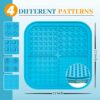 Licking Mat for Dogs Cats 2 Pack, Dog Peanut Butter Lick Pad with Strong Suction Cups for Calming, Reduce Anxiety Boredom (Blue & Green)