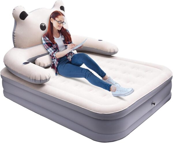 d5aa8f7651cd652a Queen Size Inflatable Mattress | Inflatable Camp Mattress Pad,Queen Size Mattress, Comfort High Blow up Airbed for Home Travel, Picnic, Camping