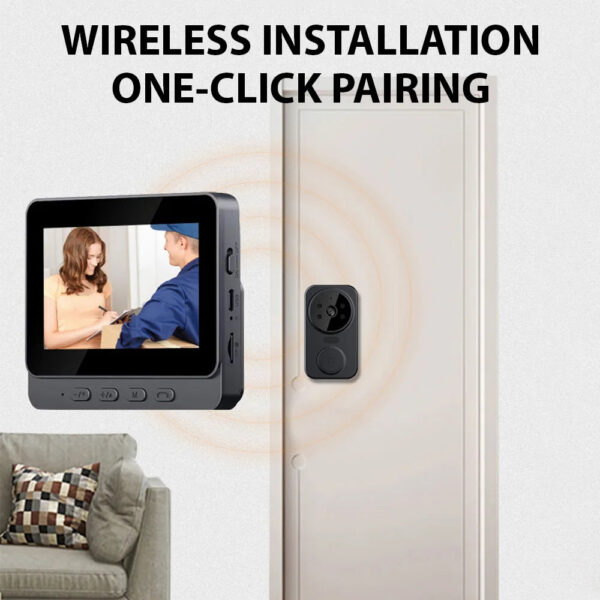 d5b912118d22af9e 4.3'' IPS Screen 2.4G Wireless Visual Intercom Doorbell with Screen Smart High-definition Video Monitoring Two-Way Intercom
