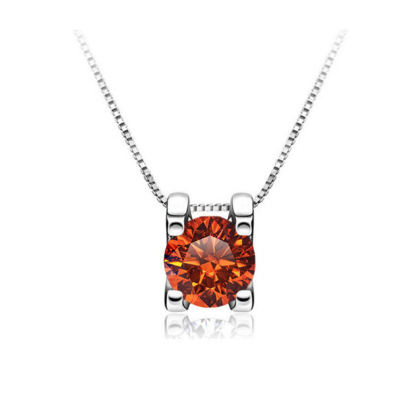 d5d8f1f37ef5e24e JoyceJelly 1ct D Color VVS Moissanite Pendant Necklace For Women Classic Design Sterling Sier Jewelry Diamond Test Passed