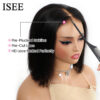 d5dcc07fd3e449db ISEE HAIR Wear And Glueless Hair Wig HD Straight Short Bob 6x4 Lace Frontal Pre Plucked Human Wigs Ready To Go