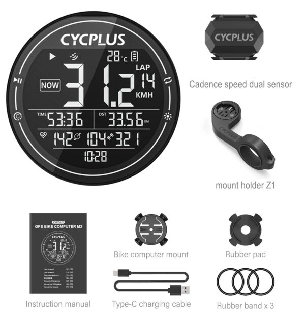 d5e7470a15caaa3d CYCPLUS M2 Cycling Bike Accessories GPS Bicycle Computer Wireless ANT+ BLE 5.0 Waterproof Speedometer Bikes Cyclocomputer