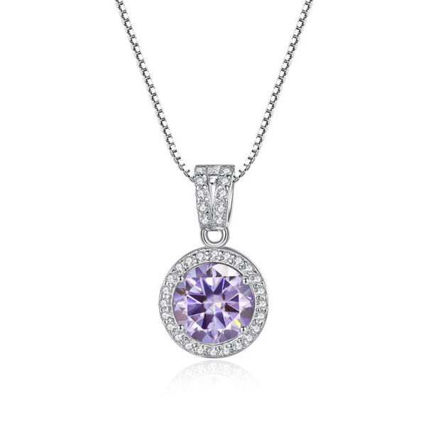d5f7774453d83036 Butterflykiss 1Carat Moissanite Diamond Pendant Necklaces For Women Sterling Sier Chain Iced Bling Wedding Jewelry