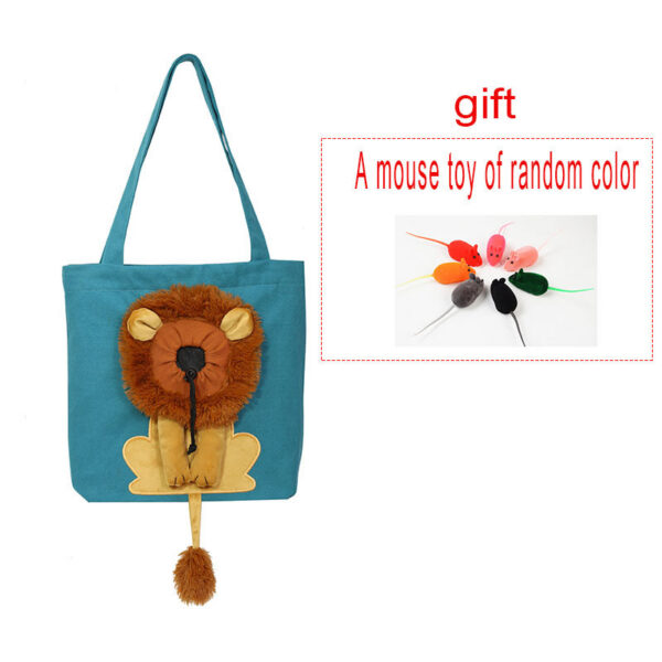 Lion Shape Cat Bags Adjustable Soft Carriers Outgoing Travel Pets Handbag Portable Breathable Pet Canvas Bag