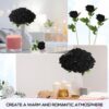 d6056d543e110cd5 50 Pcs Artificial Rose Flower Realistic Silk Roses with Stem Bouquet of Flowers Plastic Flowers Real Looking Fake Roses for Home Wedding Centerpieces Party Decorations (Black)