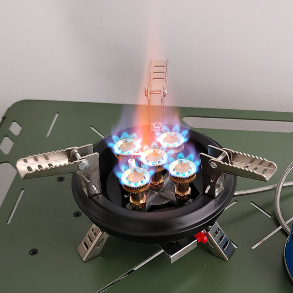Camping Stove High Pressured Hiking 16000W BRS-201 Windshield Butane Gas Burner With Pizeo Ignition for Traveg
