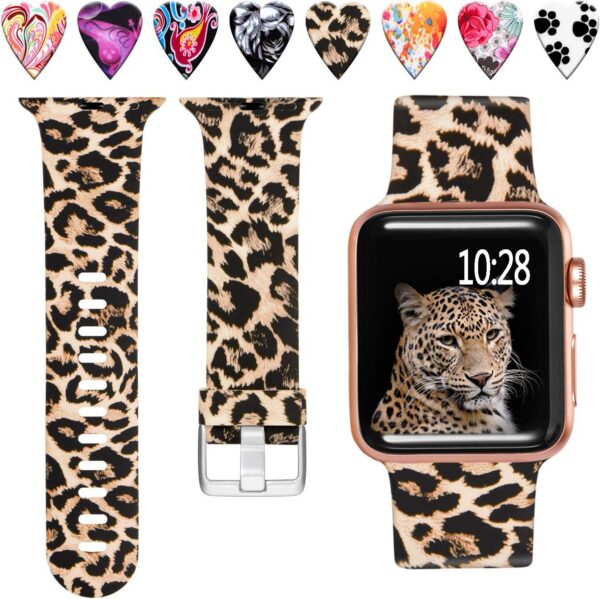 Laffav Compatible with Apple Watch Band 41mm 40mm 38mm iWatch Series 9 & Ultra 2 & SE & Ultra & Series 8/7/6/5/4/3/2/1 for Women Men, Colorful Jellyfish, M/L