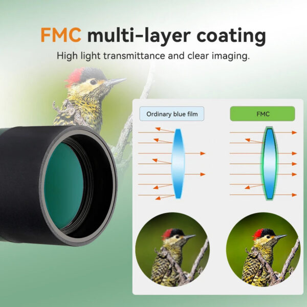 SVBONY 50/60/70/80 Spotting Scope Zoom Telescope Powerful  Waterproof Long Range PORRO Prism for Shooting camping equipment