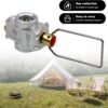 RULLINE Backpacking Fuel Transfer Device Gas Canister Refill Adapter, Portable Outdoor Gas Saver, Camping Canister Vent Valve