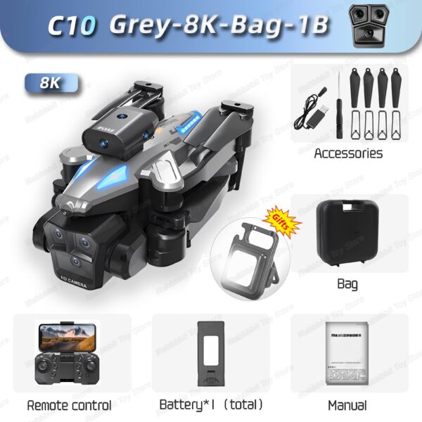 d6303d9cf099007e New C10 Max 6000M GPS Rc Drone HD Optical Flow Positioning Obstacle Avoidance Gesture Photography Foldable Quadcopter Toy Gifts