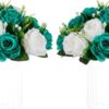 d65fcbbc345714b8 NUPTIO Flower Ball Arrangement Bouquet - 2 Pcs 9.5 inch Diameter Dusty Rose Fake Flowers Roses Balls for Centerpieces Tables - Artificial Rose Arrangements for Wedding Centerpiece Table Decorations