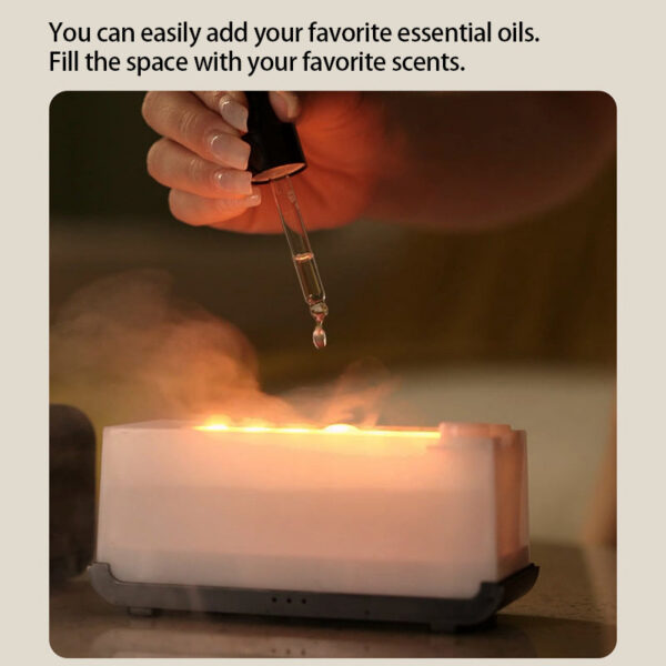 d66aa2900b6defcf New Simulation Flame Aromatherapy hine Mini Air LED Colorful Light Timer Humidifier Home Perfume Diffuser