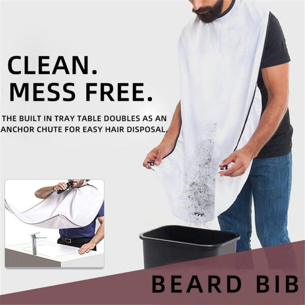 d6706e81ad4e20cf Male Shaving Beard Catcher Cape Care Bib Face Shaved Hair Adult Bibs Shaver Cleaning Hairdresser for Man Clean Apron Gift
