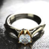 Pure Gold Ring for Women Natural Moissanit Rings with Gemstones Beautiful Jewelry Couples Wedding Accessories New Trend