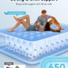 iDOO Air Mattress Queen with Built in Pump, Blow up Mattress, Inflatable Mattress Queen Size for Guests, Home, Camping, 3 Mins Inflation/Deflation, Upgraded Colchones Inflables, Comfort Air Bed