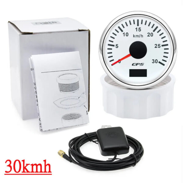 d69b4a1f003ee884 HD 52MM GPS Speedometer 30/60/80/120/200 Km/h Boat Car Truck Speed Gauge Meter 7 Color Backlight With GPS Antenna 9-32V