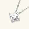 TBCYD 3MM 0.4cttw D Color Clover Necklace Pendants For Women S925 Silver 18K Gold Plated Neck Chain Classic Fine Jewelry Gifts