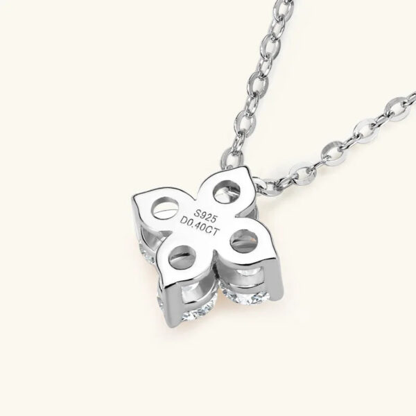 TBCYD 3MM 0.4cttw D Color Clover Necklace Pendants For Women S925 Silver 18K Gold Plated Neck Chain Classic Fine Jewelry Gifts