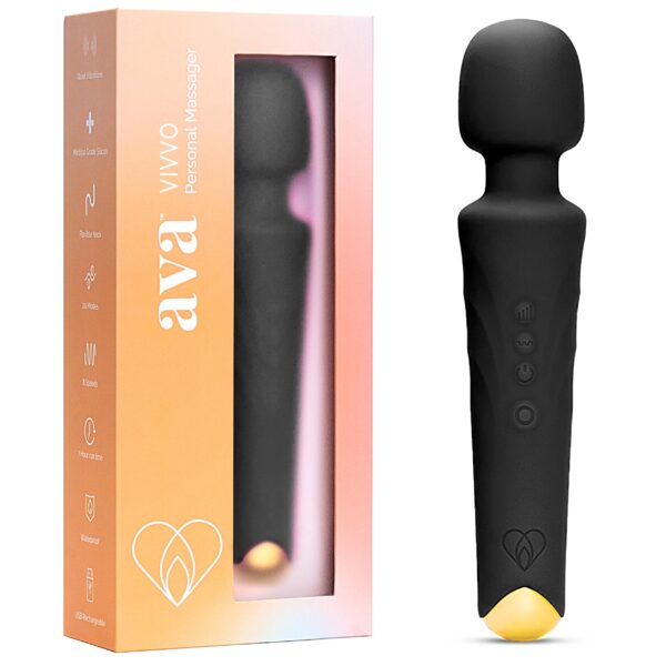 Ava Wand [Clit Stimulator Vibrators] Vibrator Woman Toy Gifts for Women 20 Patterns 8 Speeds of Pleasure Quiet & Small | Adult Sex Toys -Standard - Hot Pink