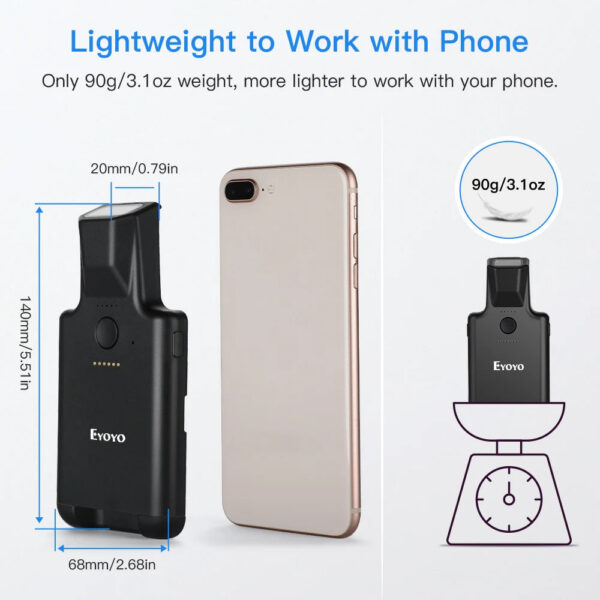 d6bd16b1cd7a11b2 Eyoyo 2D Back Clip Bluetooth Barcode Scanner Portable Barcode Reader Data Matrix 1D 2D QR Bar Code Scanner Android IOS System