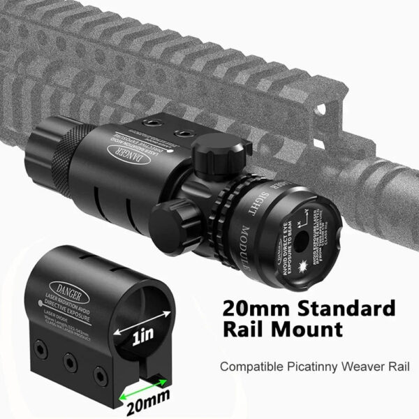 Rifle Green Red Dot Laser Sight 532nm Scope with Pressure Switch Picatinny and Mounting Hunting Riflescope
