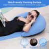 d6cabbff9f523ca7 Strandmatte mit aufblasbarem Kissen, tragbare Matte, 178 x 76 cm (blau)